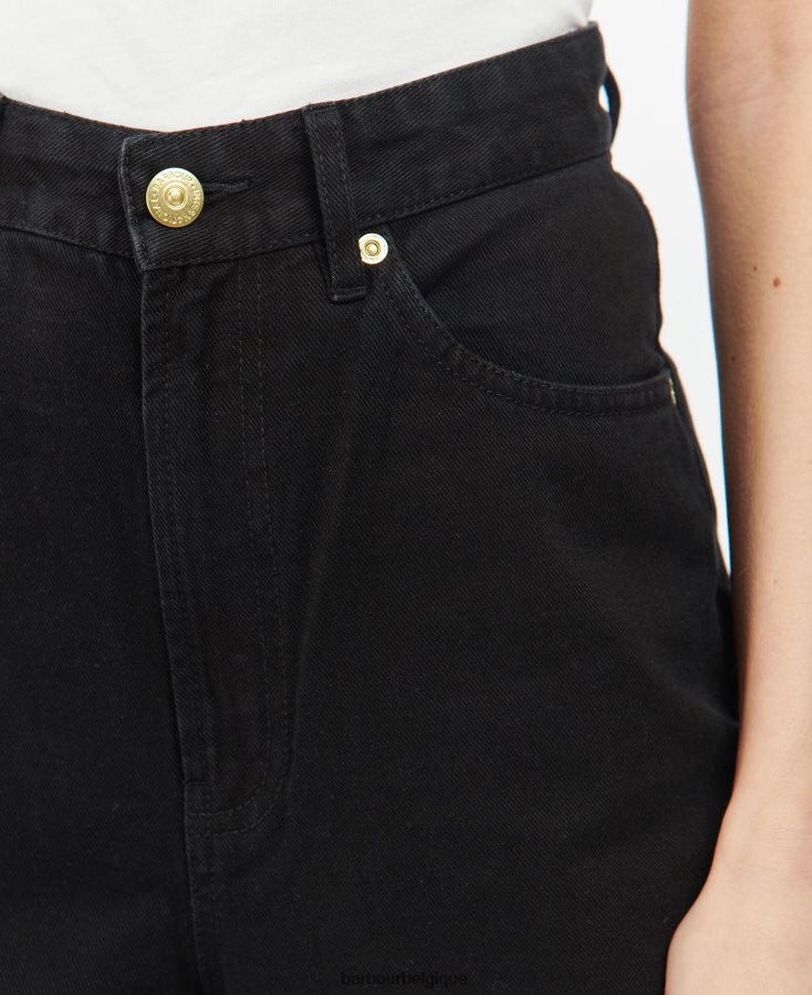 vêtements Barbour jean garcia taille haute noir femmes T2L6ZP1798