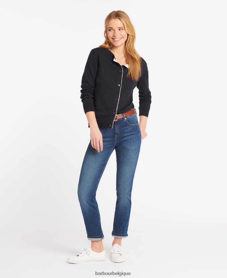 vêtements Barbour jean slim essentiel bleu usé femmes T2L6ZP1772
