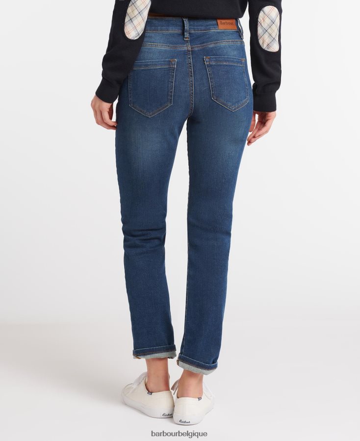 vêtements Barbour jean slim essentiel bleu usé femmes T2L6ZP1772