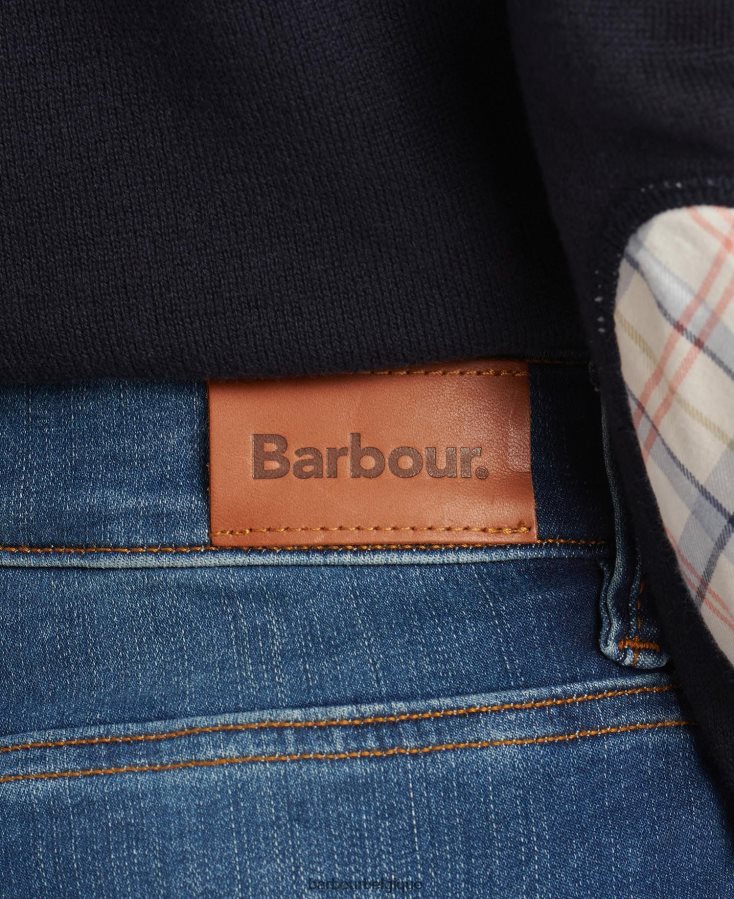 vêtements Barbour jean slim essentiel bleu usé femmes T2L6ZP1772