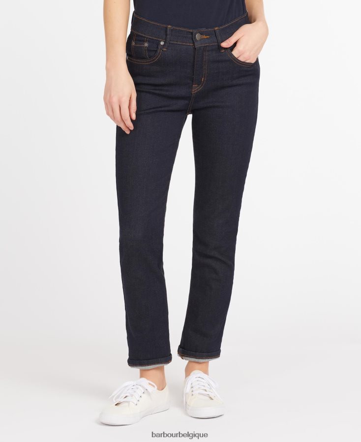 vêtements Barbour jean slim essentiel bleu usé femmes T2L6ZP1804