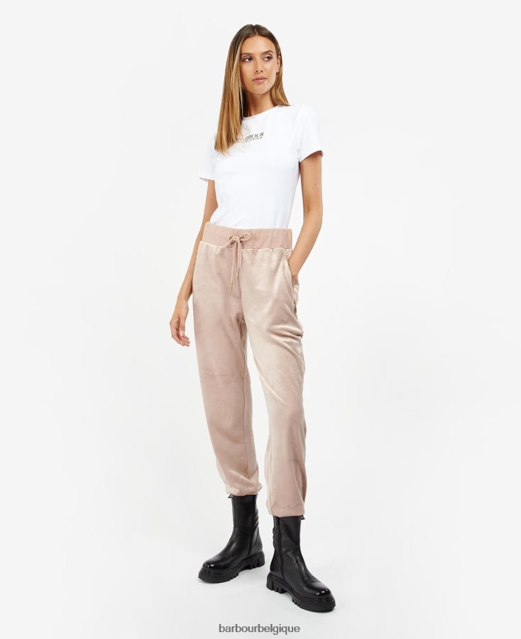 vêtements Barbour joggeur des grands chemins argile rose femmes T2L6ZP1810