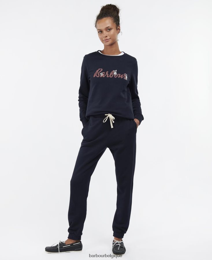 vêtements Barbour pantalon de jogging otterburn noir femmes T2L6ZP1780