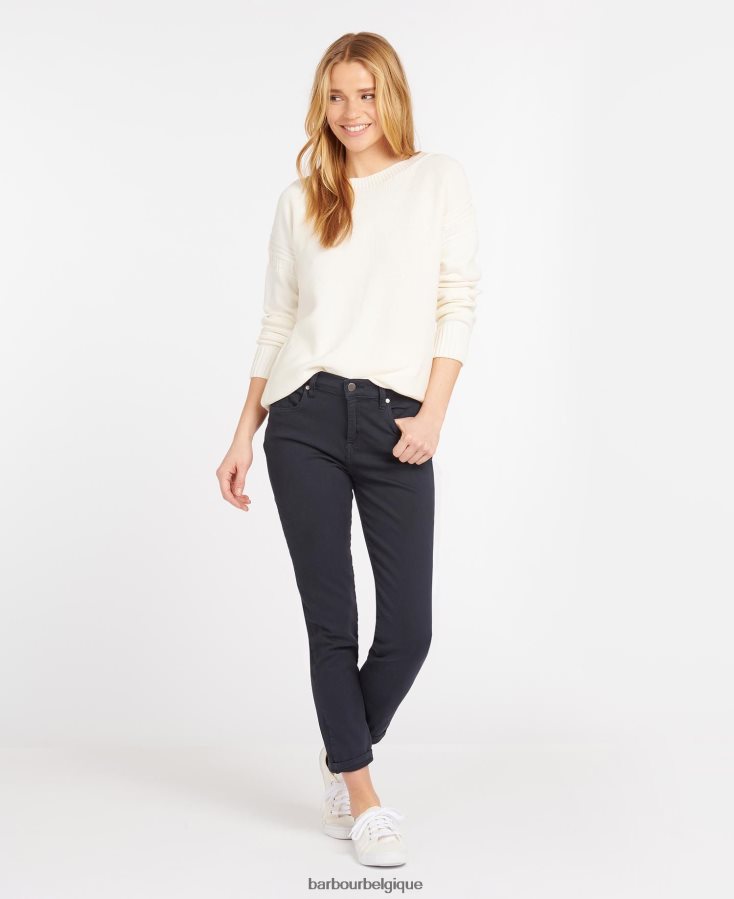 vêtements Barbour pantalon slim essentiel blanc femmes T2L6ZP1778