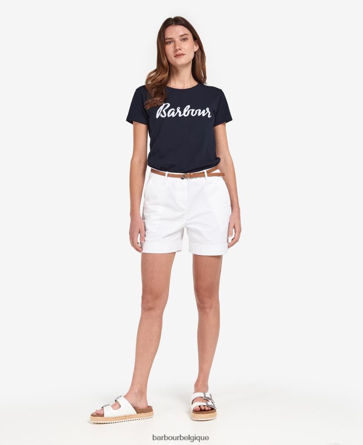 vêtements Barbour short chino blanc classique femmes T2L6ZP1786