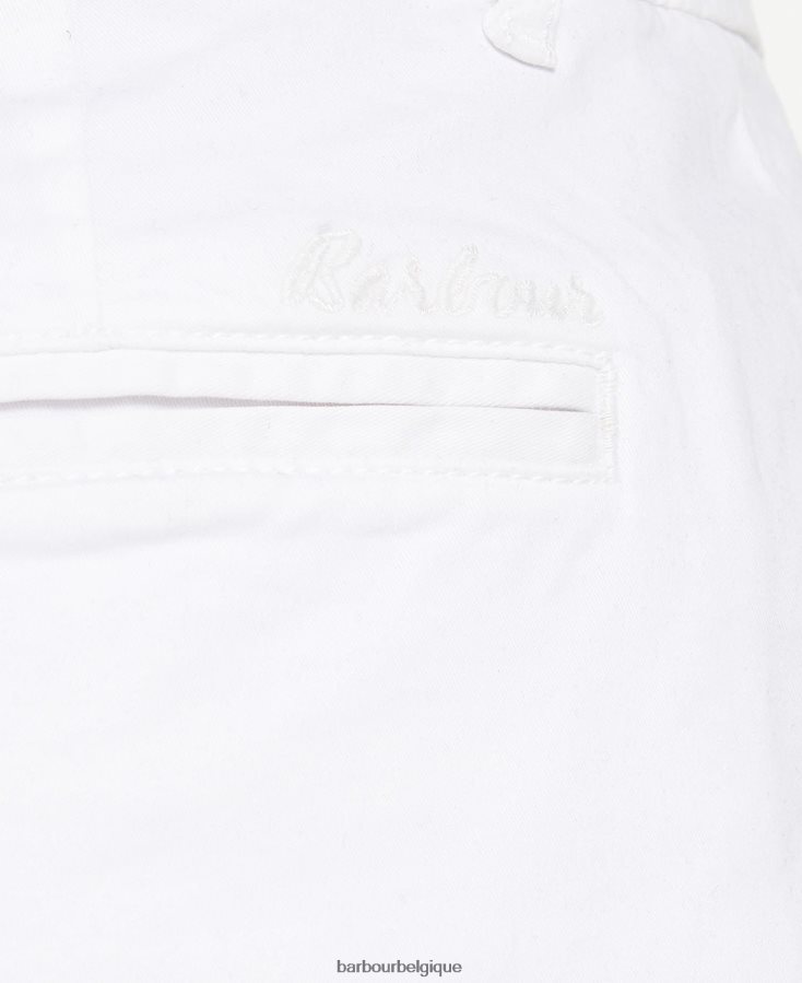 vêtements Barbour short chino blanc classique femmes T2L6ZP1786