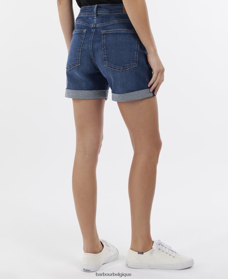 vêtements Barbour short en jean maddison écru femmes T2L6ZP1762