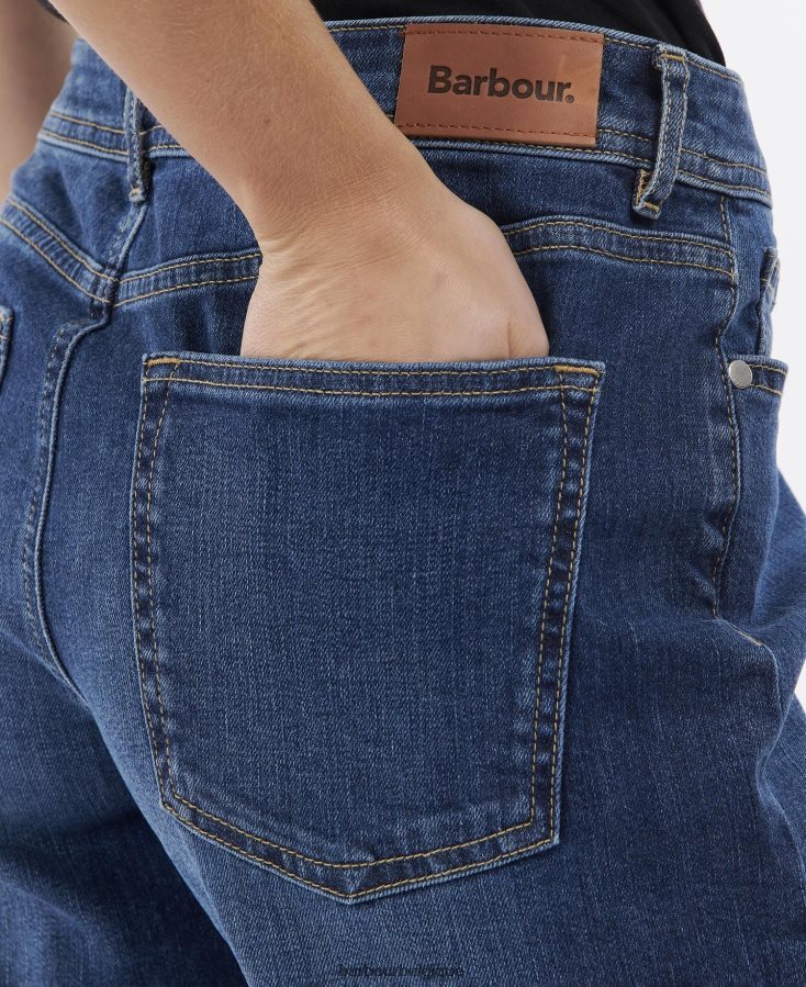 vêtements Barbour short en jean maddison écru femmes T2L6ZP1762