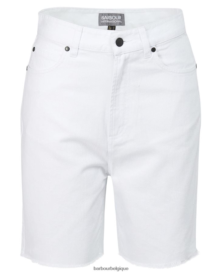 vêtements Barbour short galique blanc classique femmes T2L6ZP1788