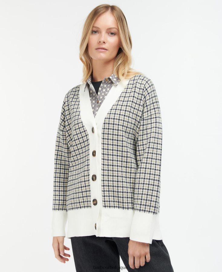 vêtements Barbour cardigan Hébrides chèque multiple femmes T2L6ZP1968