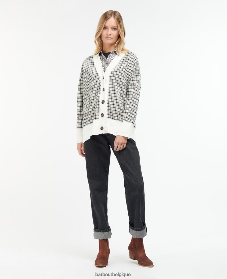 vêtements Barbour cardigan Hébrides chèque multiple femmes T2L6ZP1968