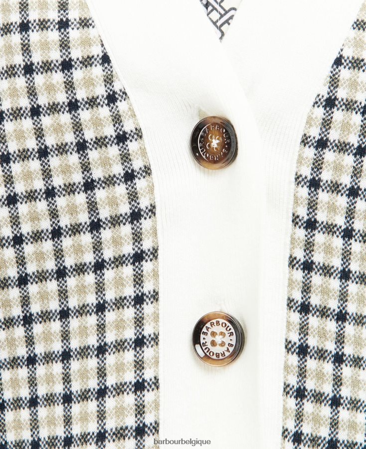 vêtements Barbour cardigan Hébrides chèque multiple femmes T2L6ZP1968