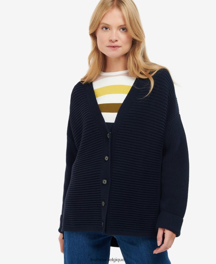vêtements Barbour cardigan à boutons Guernesey marine femmes T2L6ZP1936