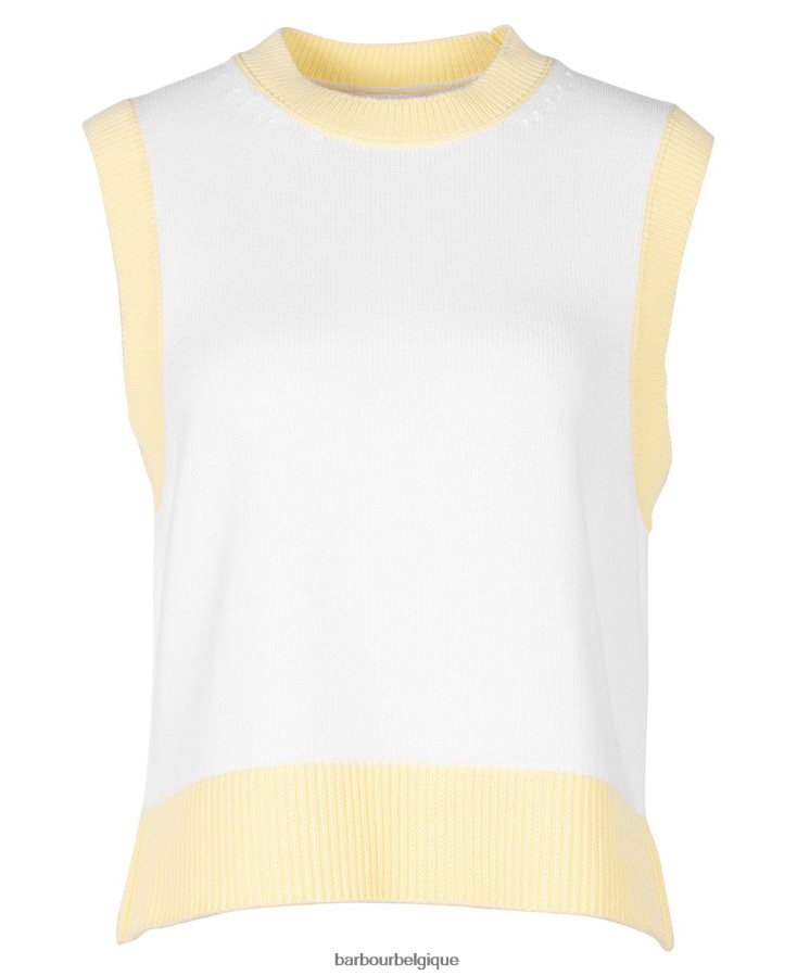 vêtements Barbour gilet en tricot dana écru femmes T2L6ZP1943