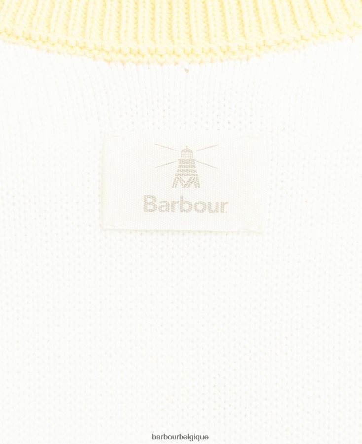 vêtements Barbour gilet en tricot dana écru femmes T2L6ZP1943