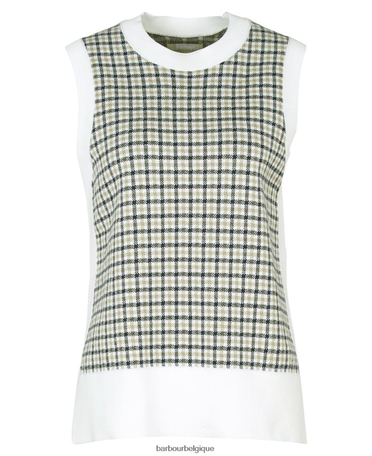 vêtements Barbour gilet en tricot dumbarton chèque multiple femmes T2L6ZP1975