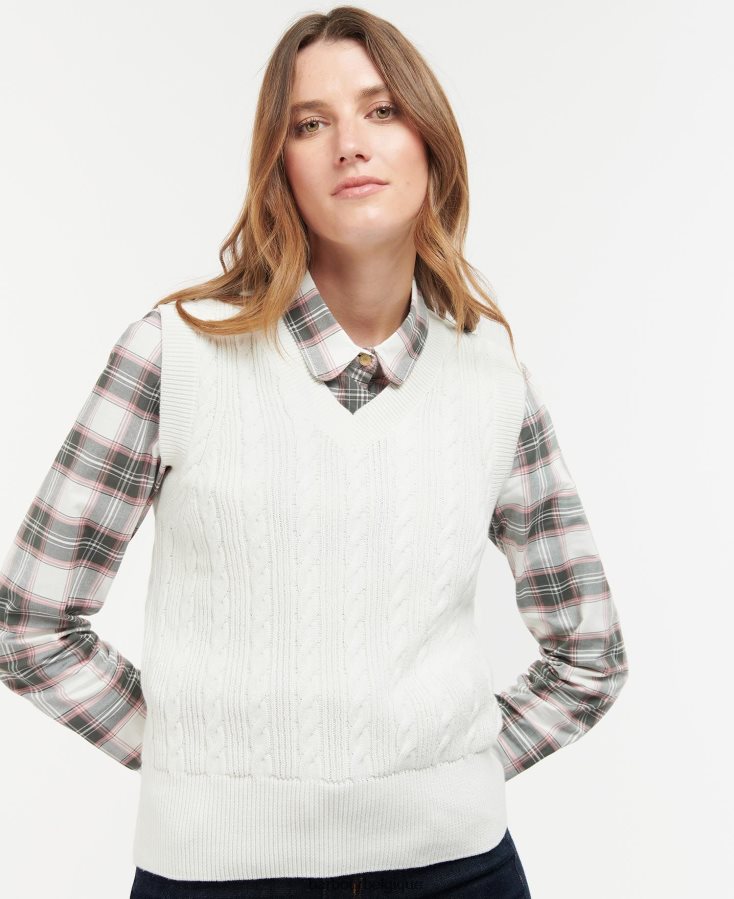 vêtements Barbour gilet pull en maille regia aran femmes T2L6ZP1955