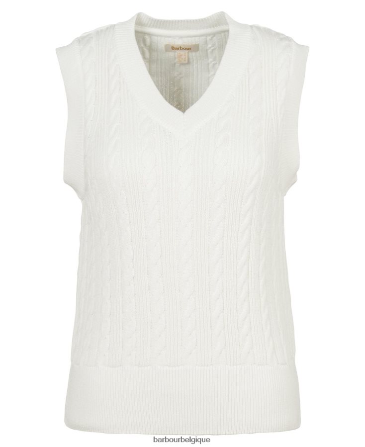 vêtements Barbour gilet pull en maille regia aran femmes T2L6ZP1955