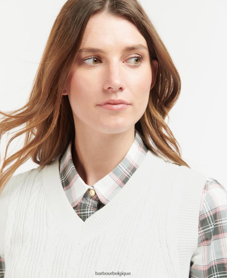 vêtements Barbour gilet pull en maille regia aran femmes T2L6ZP1955