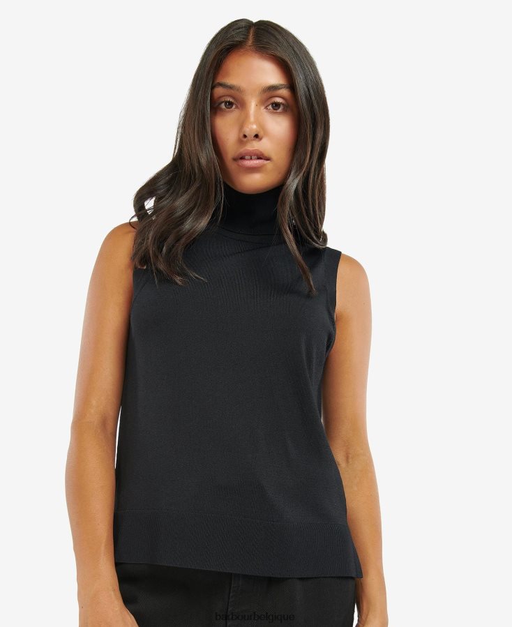 vêtements Barbour gilet pull rosbern vert minuit femmes T2L6ZP1960