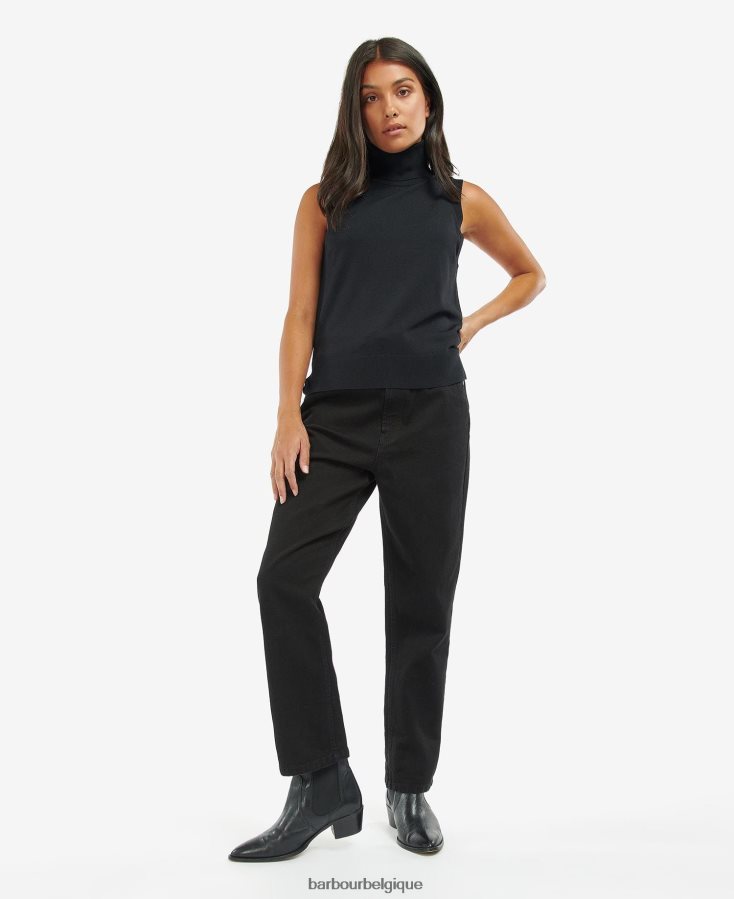 vêtements Barbour gilet pull rosbern vert minuit femmes T2L6ZP1960