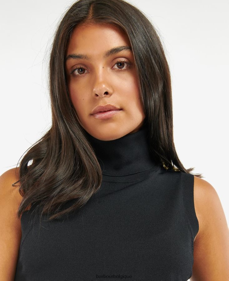 vêtements Barbour gilet pull rosbern vert minuit femmes T2L6ZP1960