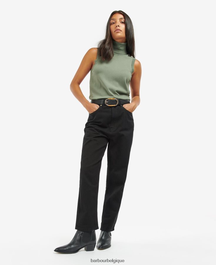 vêtements Barbour gilet pull rosbern vert minuit femmes T2L6ZP1971