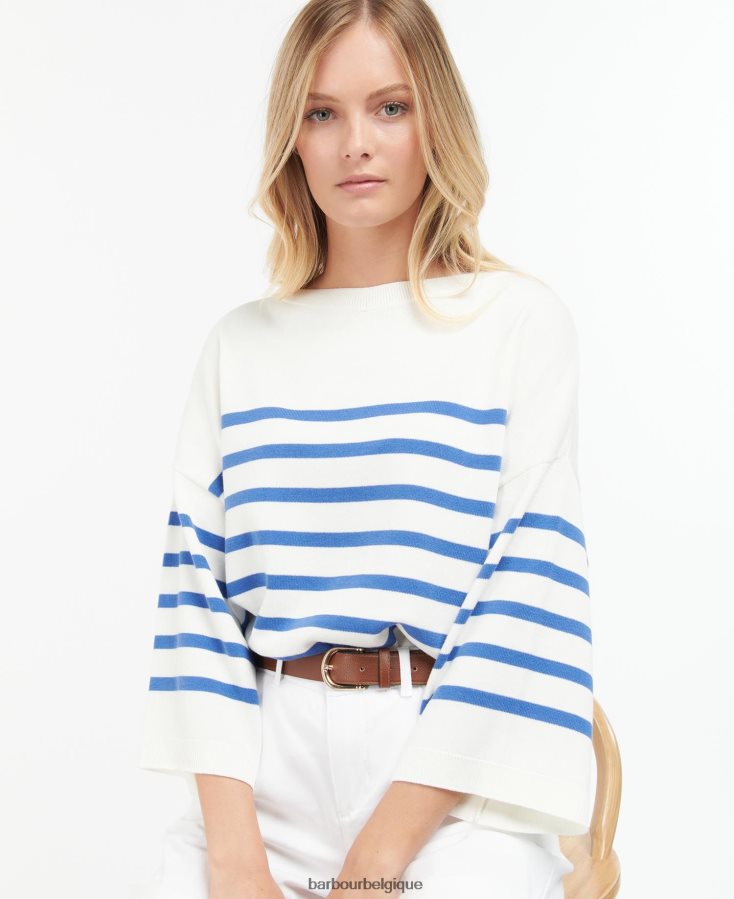 vêtements Barbour haut en maille renfew calicot/jacinthe des bois femmes T2L6ZP1948