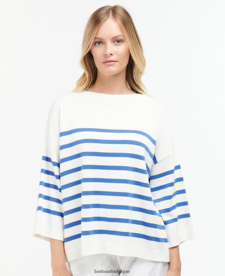 vêtements Barbour haut en maille renfew calicot/jacinthe des bois femmes T2L6ZP1948