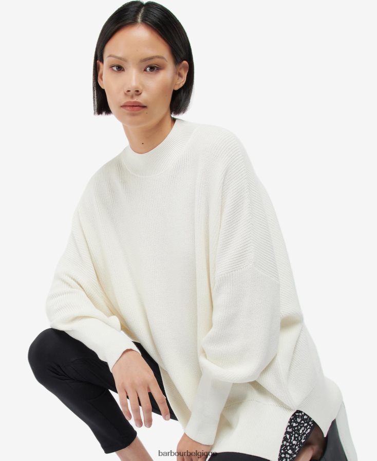 vêtements Barbour pavillon tricot blanc optique femmes T2L6ZP1959