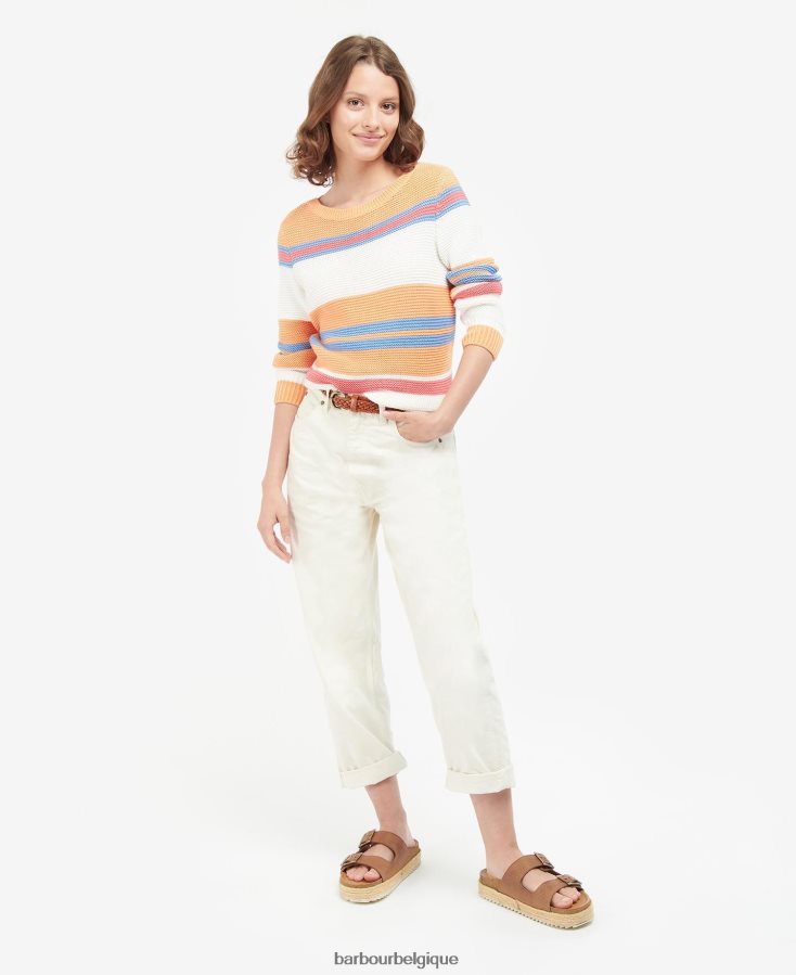 vêtements Barbour petit pull hampton blanc cassé femmes T2L6ZP1929