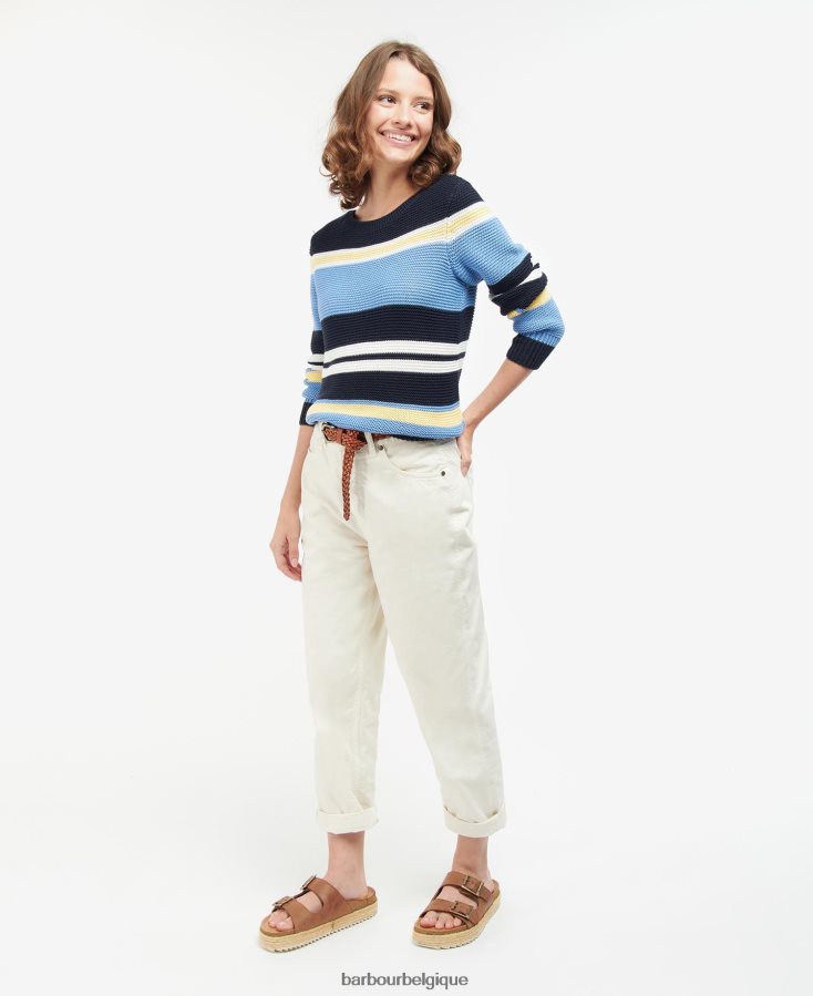 vêtements Barbour petit pull hampton marine classique femmes T2L6ZP1963