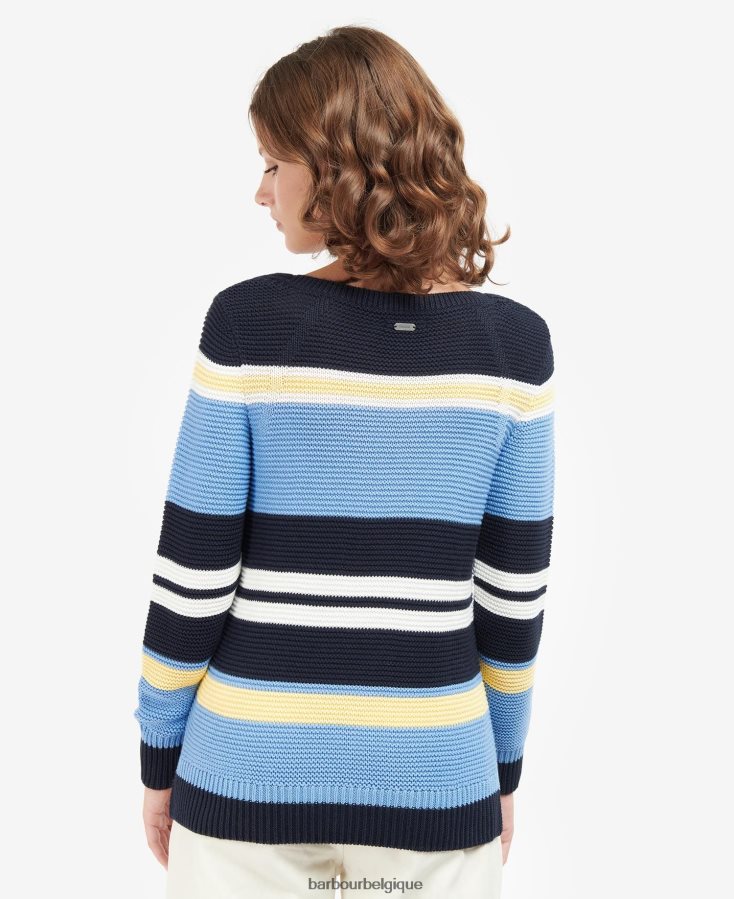 vêtements Barbour petit pull hampton marine classique femmes T2L6ZP1963