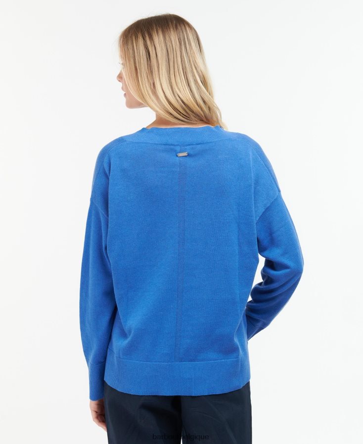 vêtements Barbour porte de bain en tricot jacinthe des bois femmes T2L6ZP1935