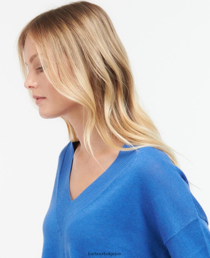 vêtements Barbour porte de bain en tricot jacinthe des bois femmes T2L6ZP1935