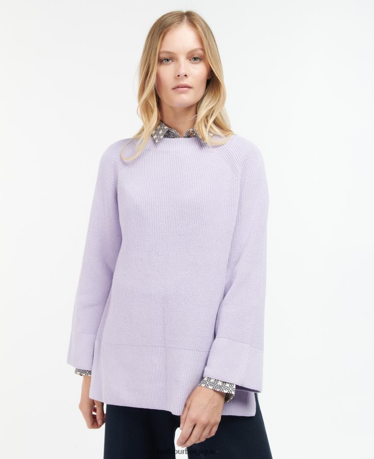 vêtements Barbour pull en maille barrhead iris femmes T2L6ZP1949