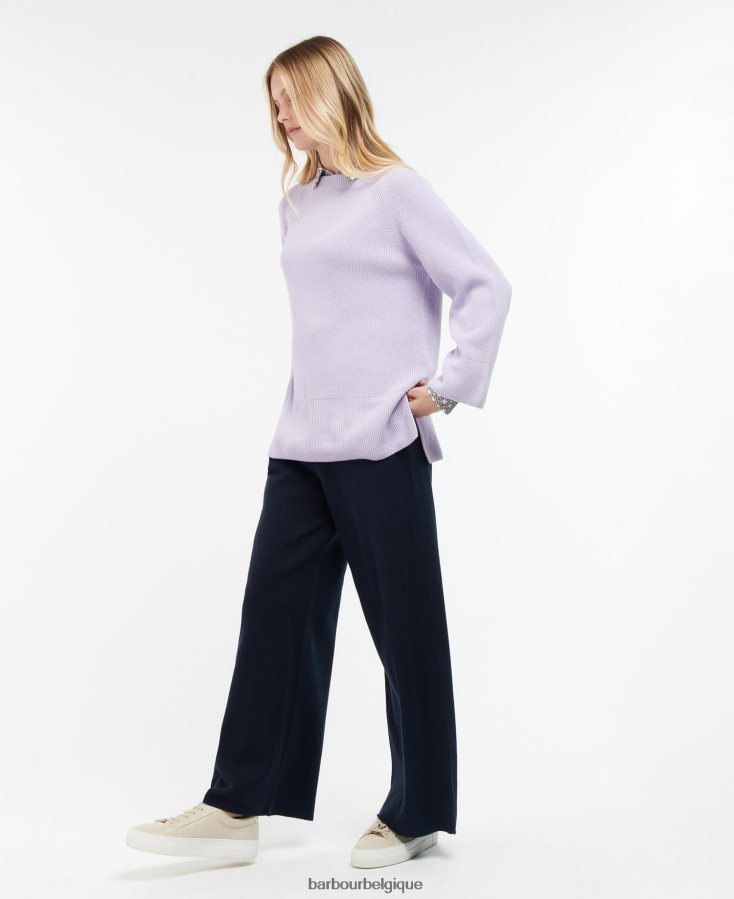 vêtements Barbour pull en maille barrhead iris femmes T2L6ZP1949
