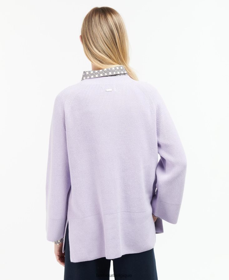 vêtements Barbour pull en maille barrhead iris femmes T2L6ZP1949
