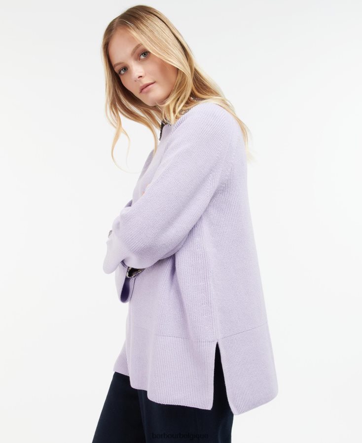 vêtements Barbour pull en maille barrhead iris femmes T2L6ZP1949
