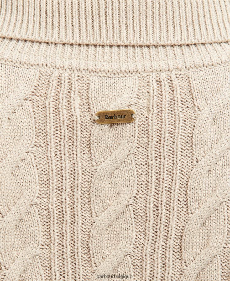 vêtements Barbour pull en maille de genévrier sable clair femmes T2L6ZP1912