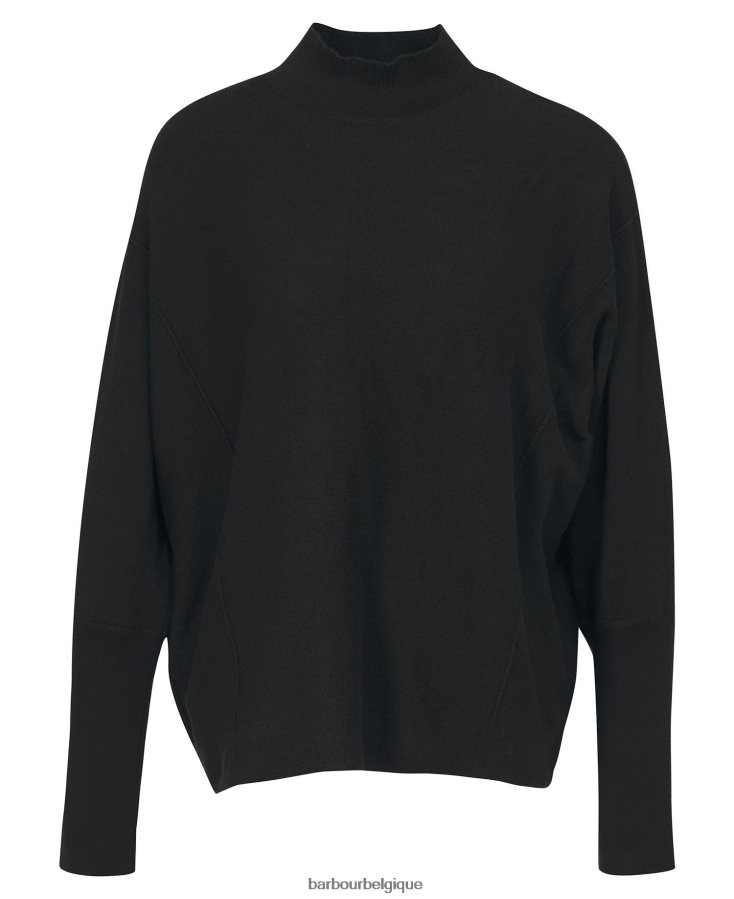vêtements Barbour pull en maille roland noir classique femmes T2L6ZP1952