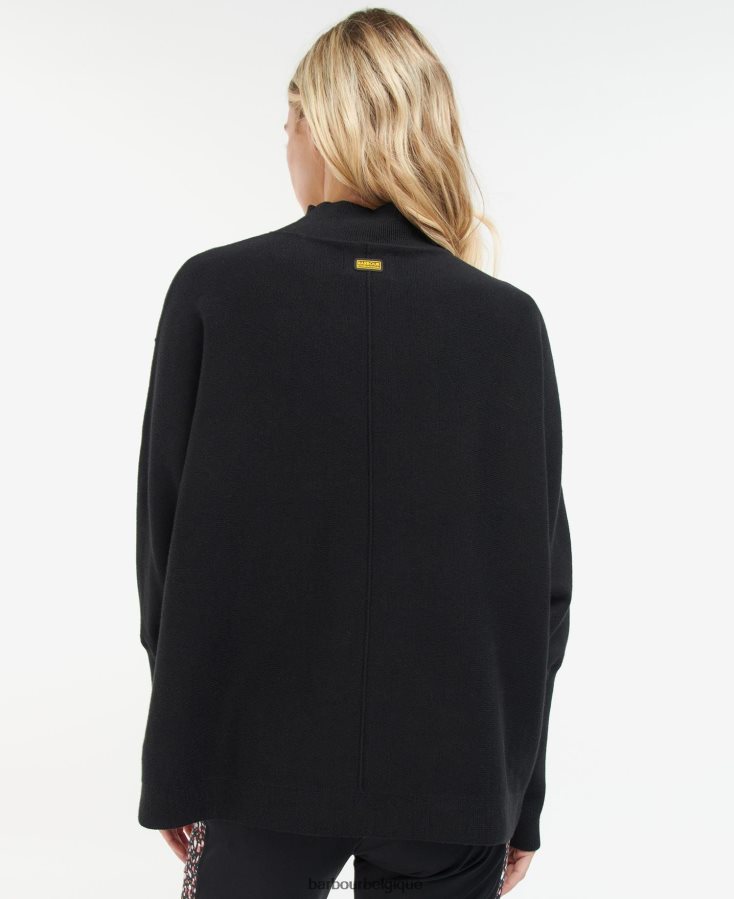 vêtements Barbour pull en maille roland noir classique femmes T2L6ZP1952