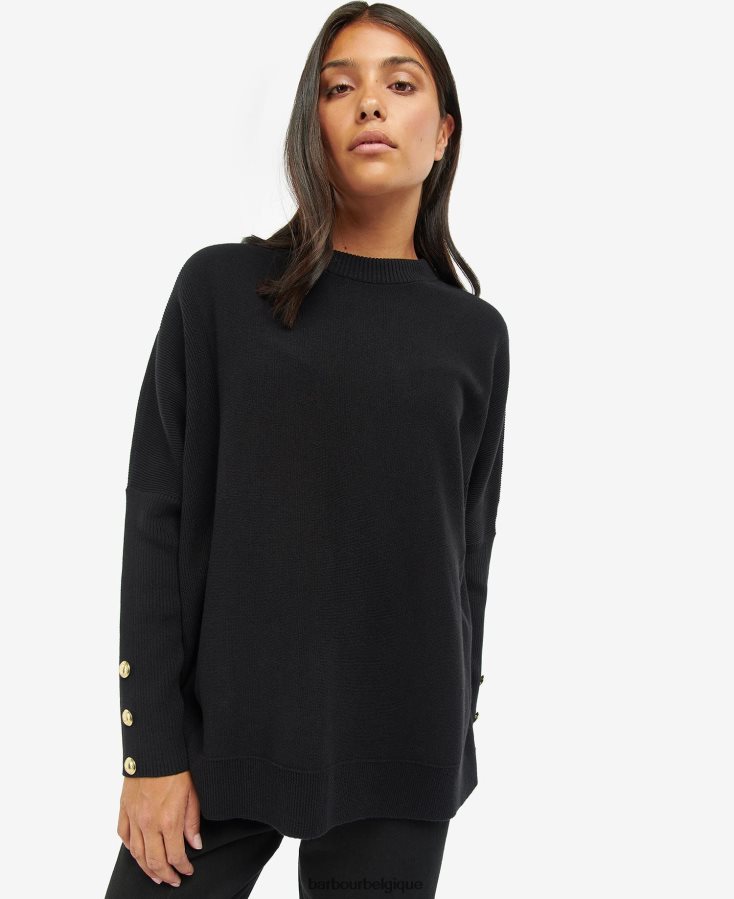 vêtements Barbour pull kubican vert minuit femmes T2L6ZP1972