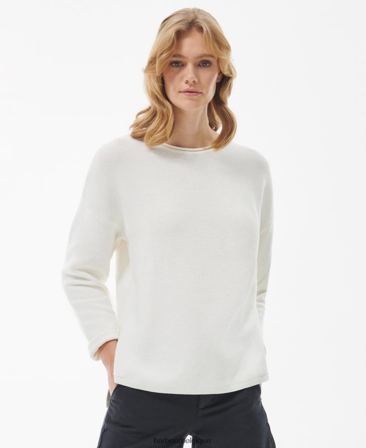 vêtements Barbour pull marinière en maille cascade femmes T2L6ZP1922