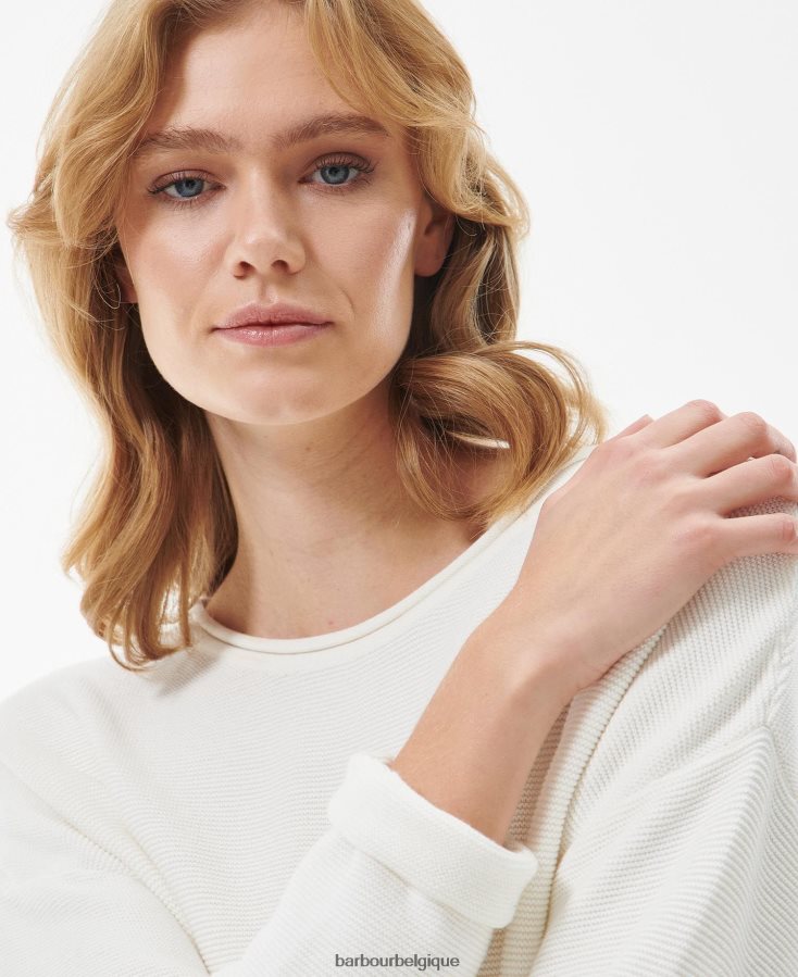 vêtements Barbour pull marinière en maille cascade femmes T2L6ZP1922