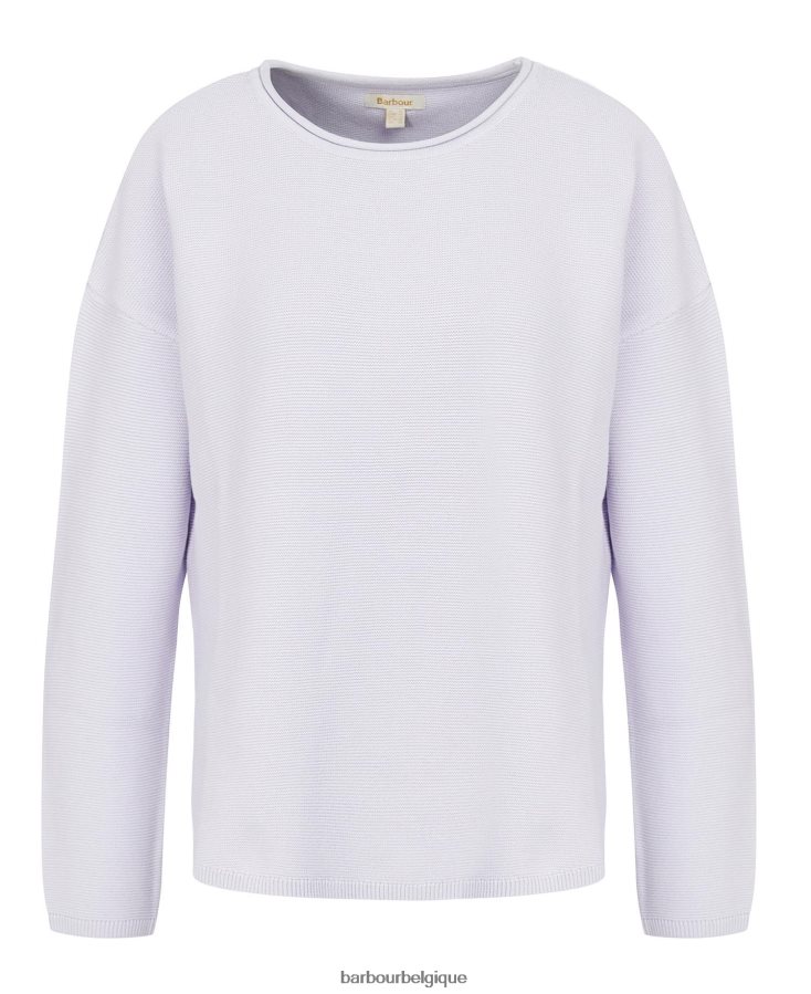 vêtements Barbour pull marinière en maille lavande femmes T2L6ZP1921