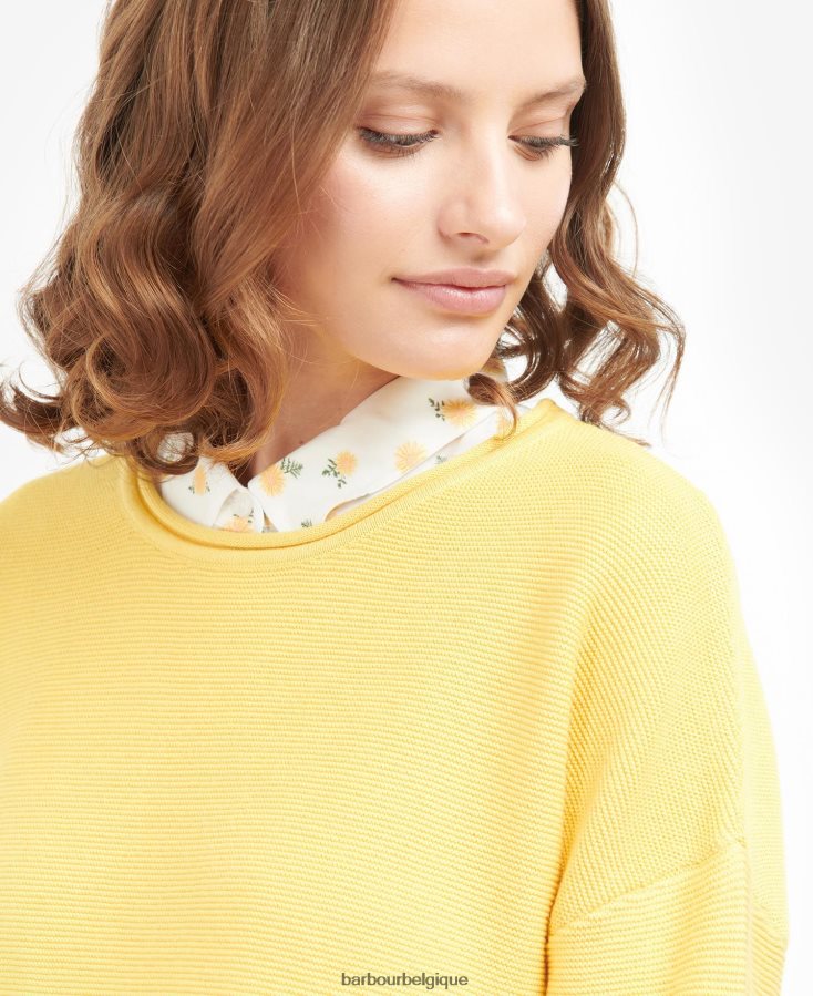 vêtements Barbour pull marinière en maille lavande femmes T2L6ZP1980