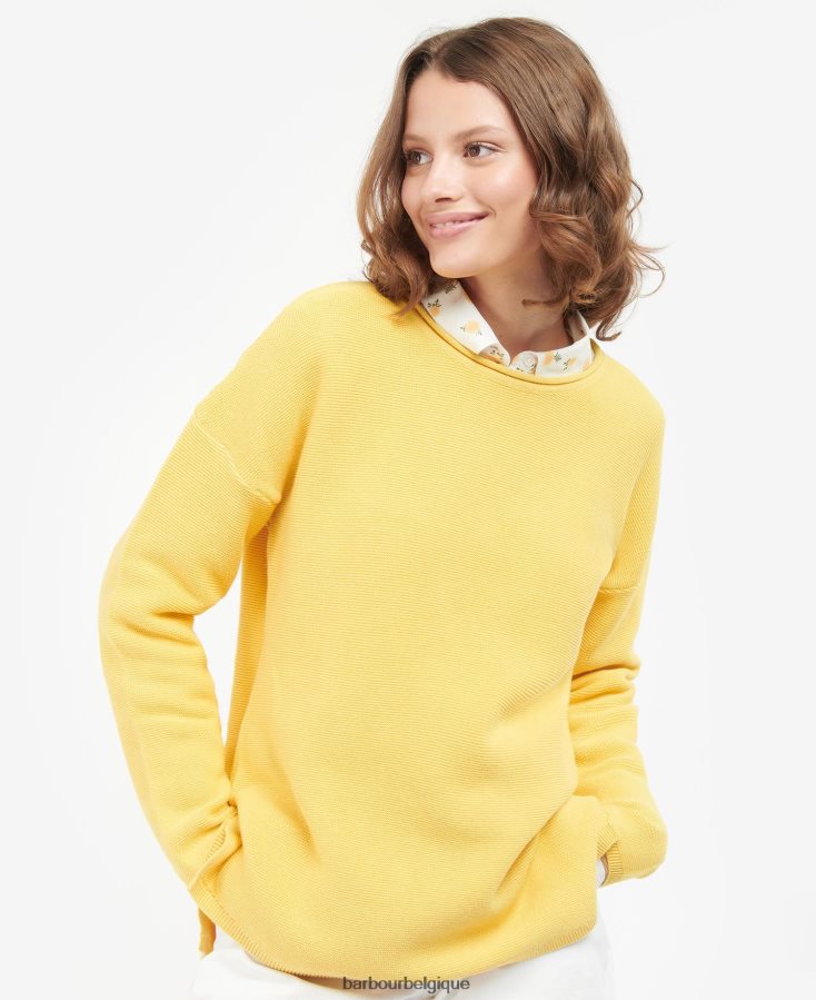 vêtements Barbour pull marinière en maille lavande femmes T2L6ZP1980