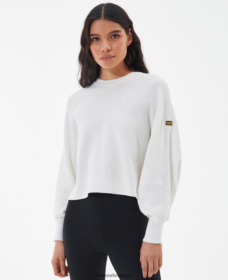 vêtements Barbour pull sanderson corail atomique femmes T2L6ZP1965