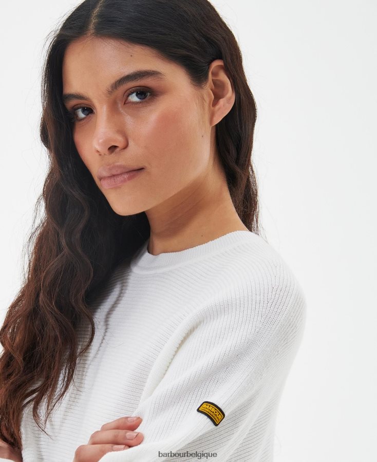 vêtements Barbour pull sanderson corail atomique femmes T2L6ZP1965